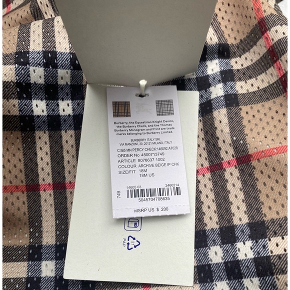 Burberry Authentic Boys Percy Mesh T-shirt Size 18 months - Picture 5 of 5